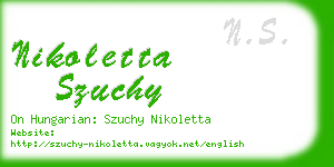 nikoletta szuchy business card